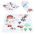 ECOTOYS Velika pjenasta podloga za djecu farma,bijela 90,5 x 90,5 cm 21 kom